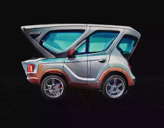 COOL CARS SolarRover no7 Collectable Model these WHEELS are HOT Low-poly 3D model