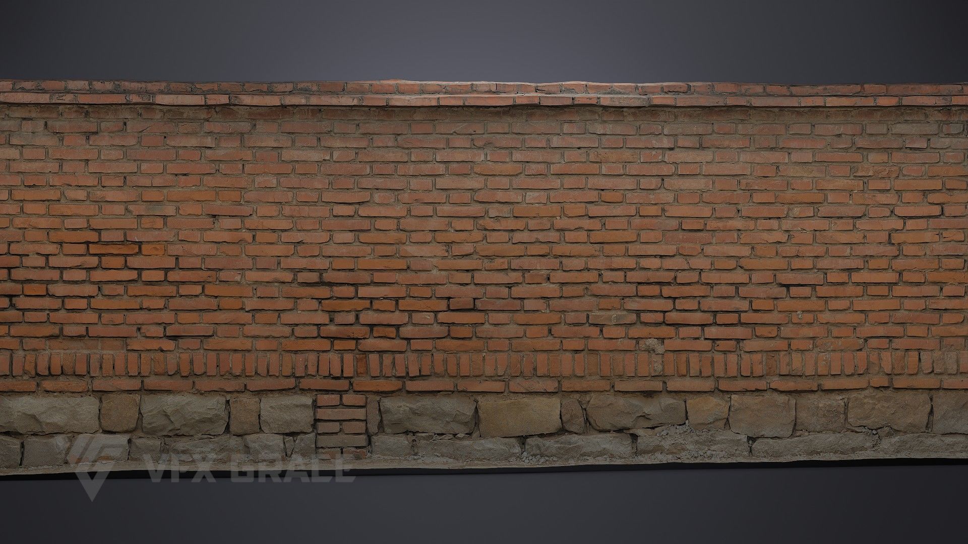 Red Brick Wall 007 3D model_1