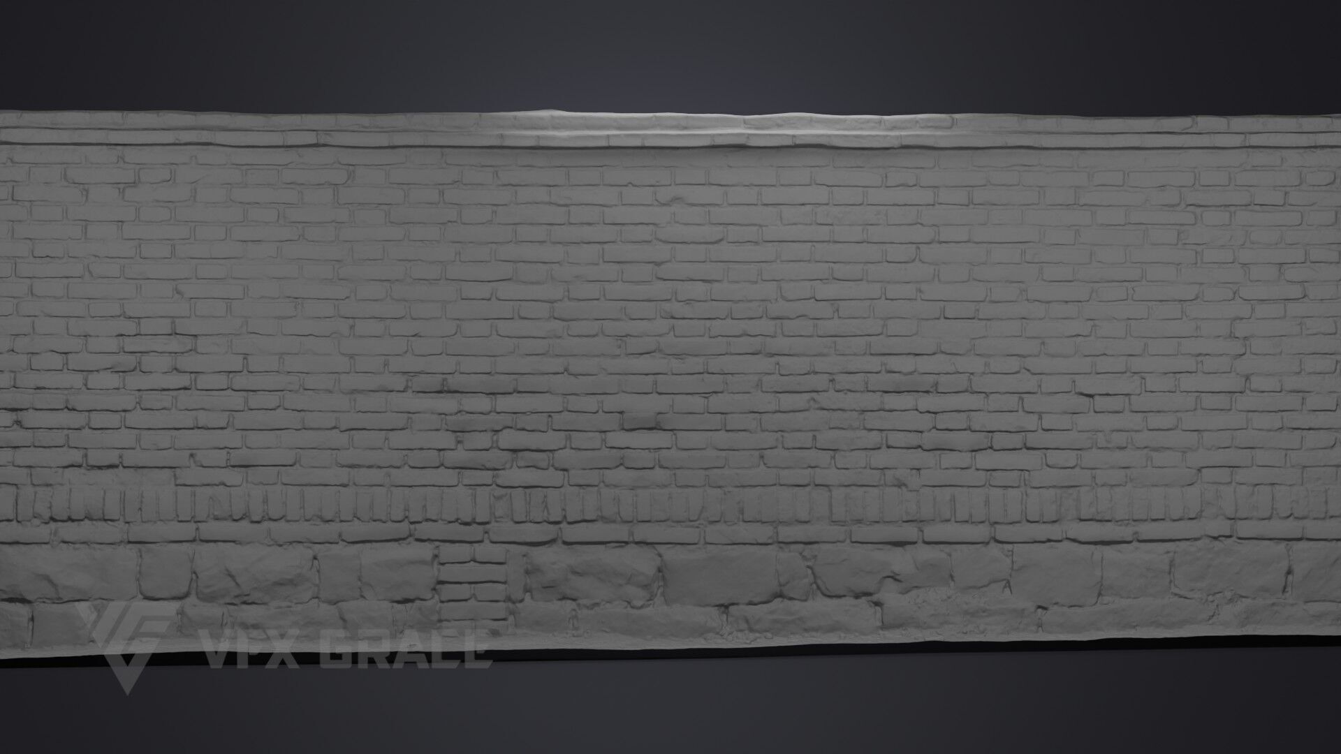Red Brick Wall 007 3D model_5