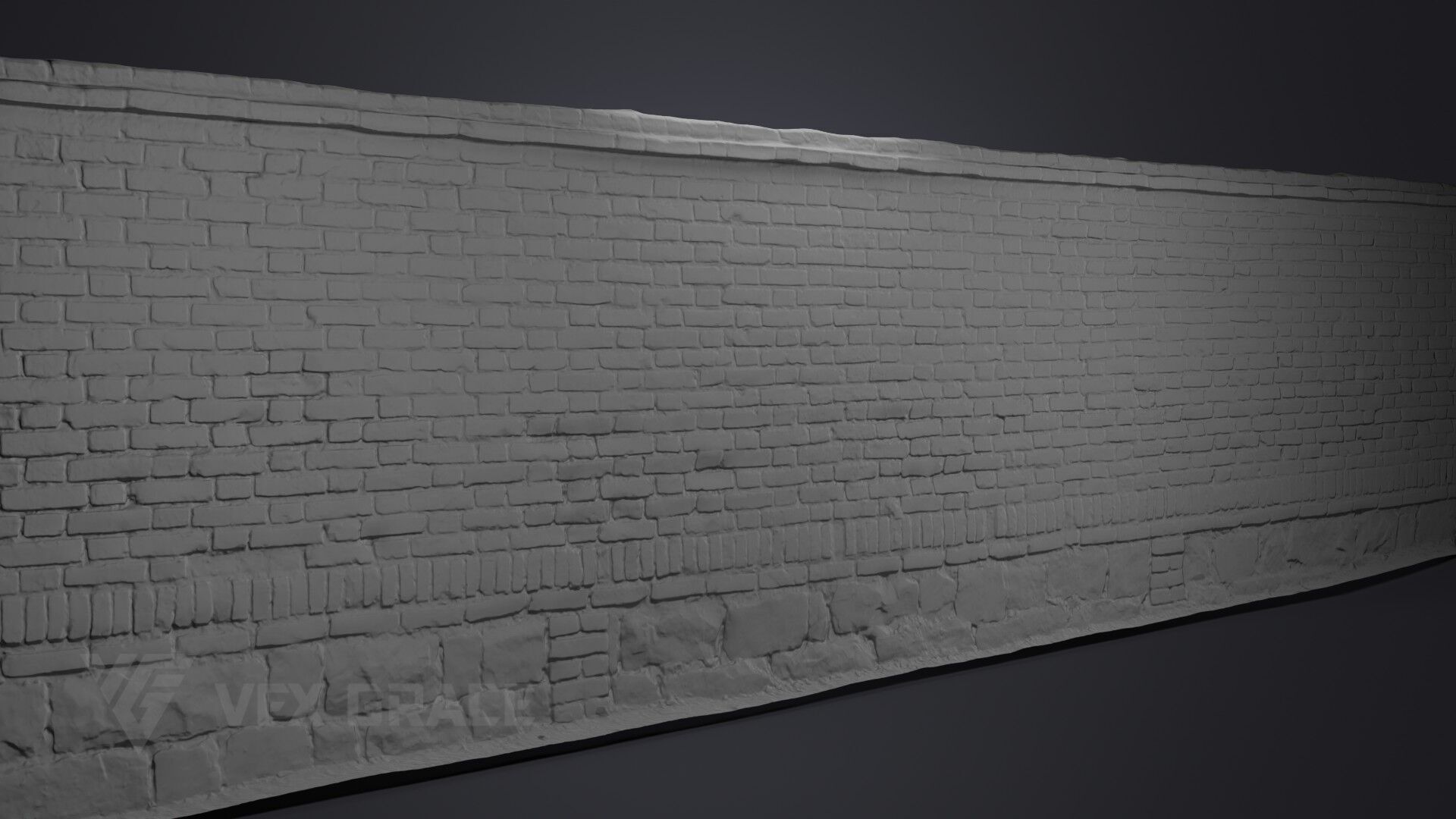 Red Brick Wall 007 3D model_6