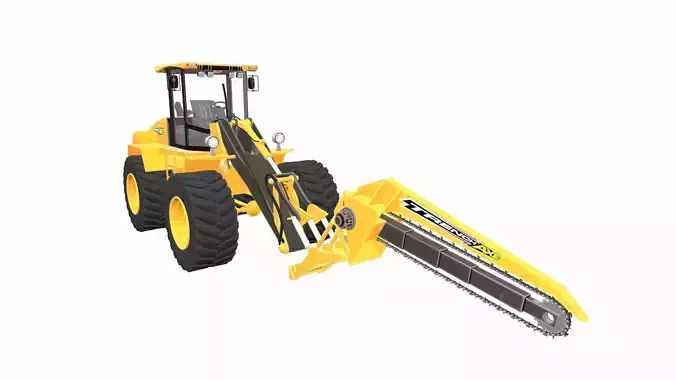 Trencher Low-poly 3D model