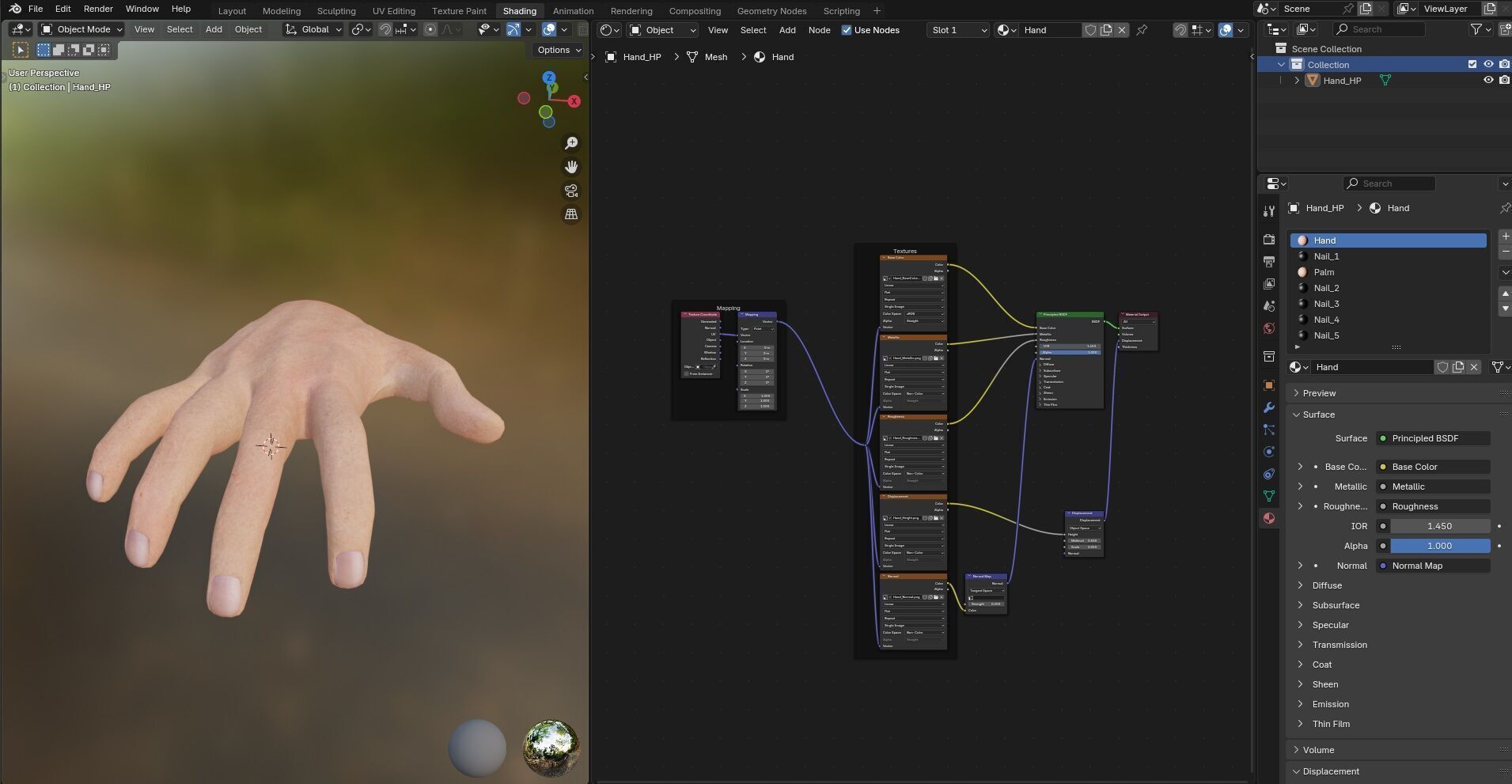 Hand CG1 3D model_16
