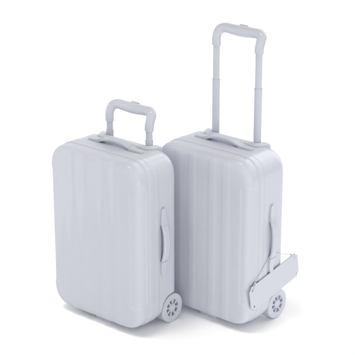 Suitcase Luggage Trolley 3D model_3