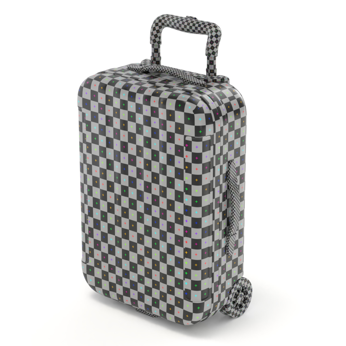 Suitcase Luggage Trolley 3D model_5