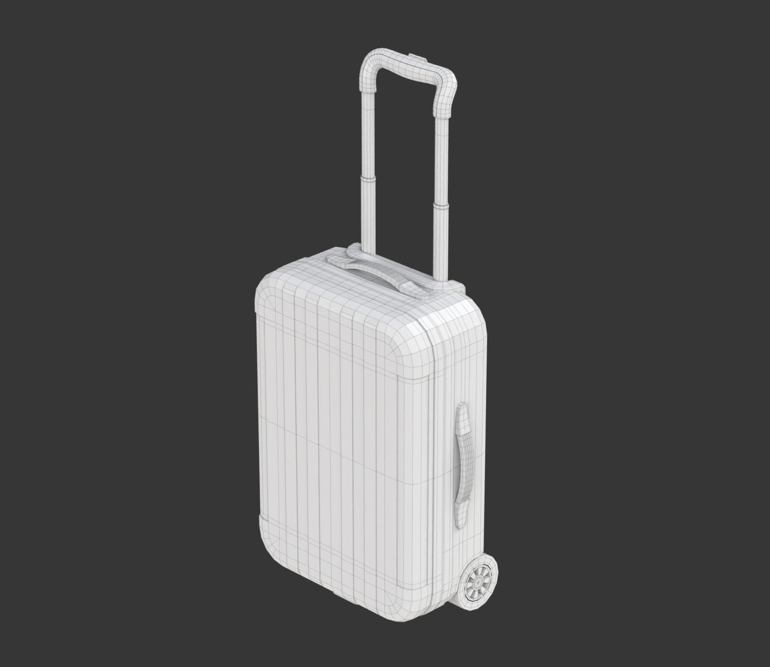 Suitcase Luggage Trolley 3D model_11