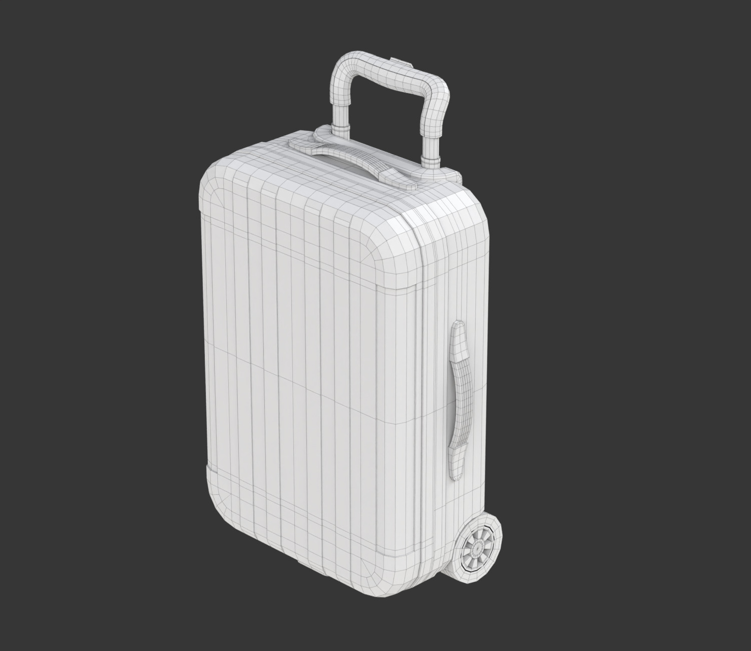 Suitcase Luggage Trolley 3D model_10