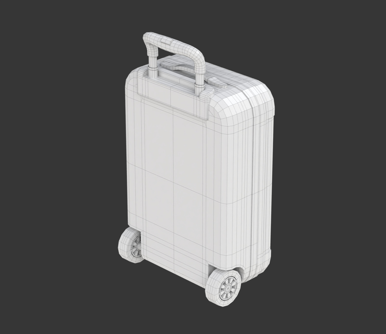 Suitcase Luggage Trolley 3D model_12