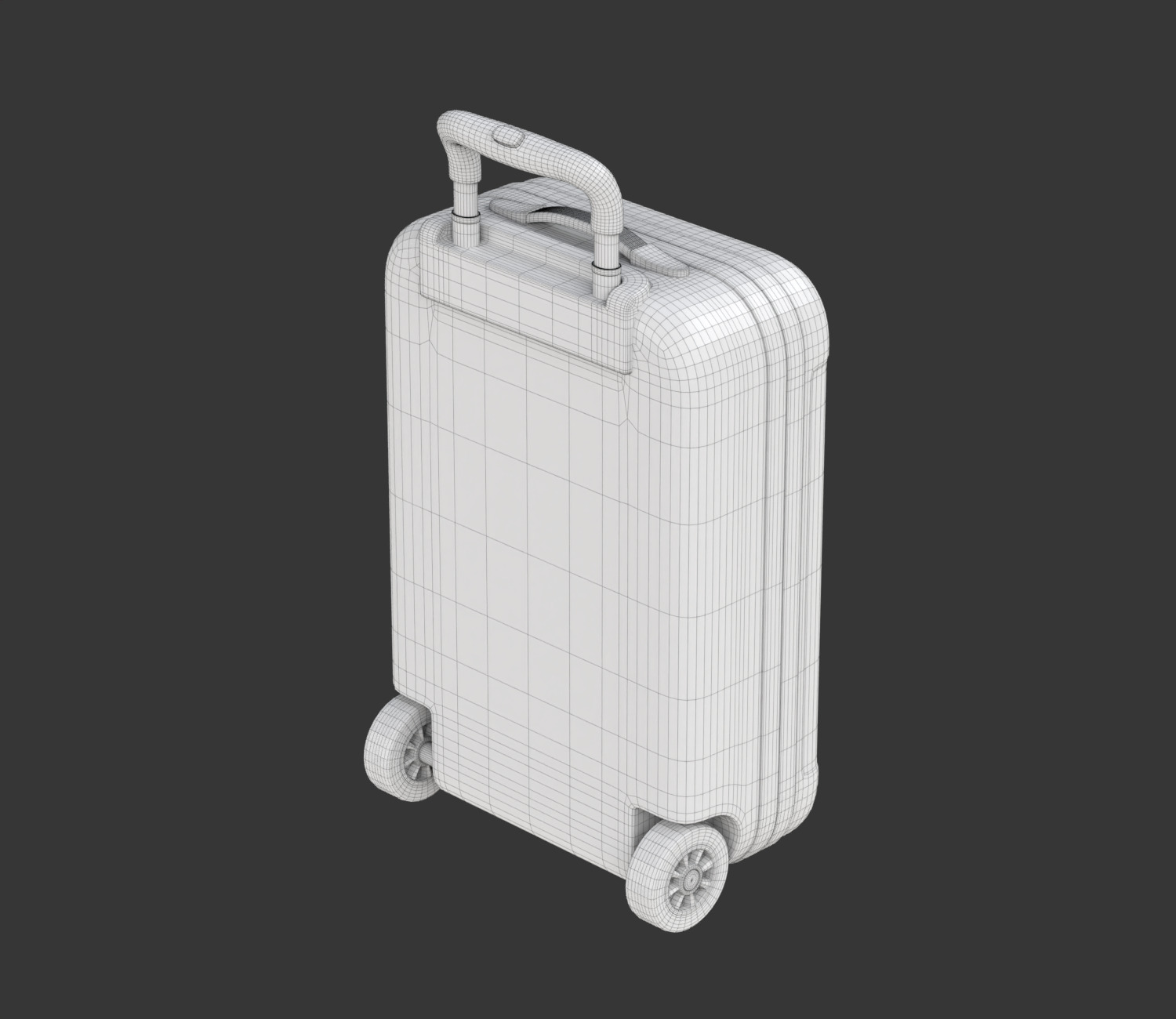 Suitcase Luggage Trolley 3D model_14