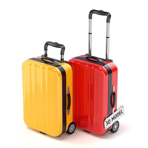 Suitcase Luggage Trolley 3D model
