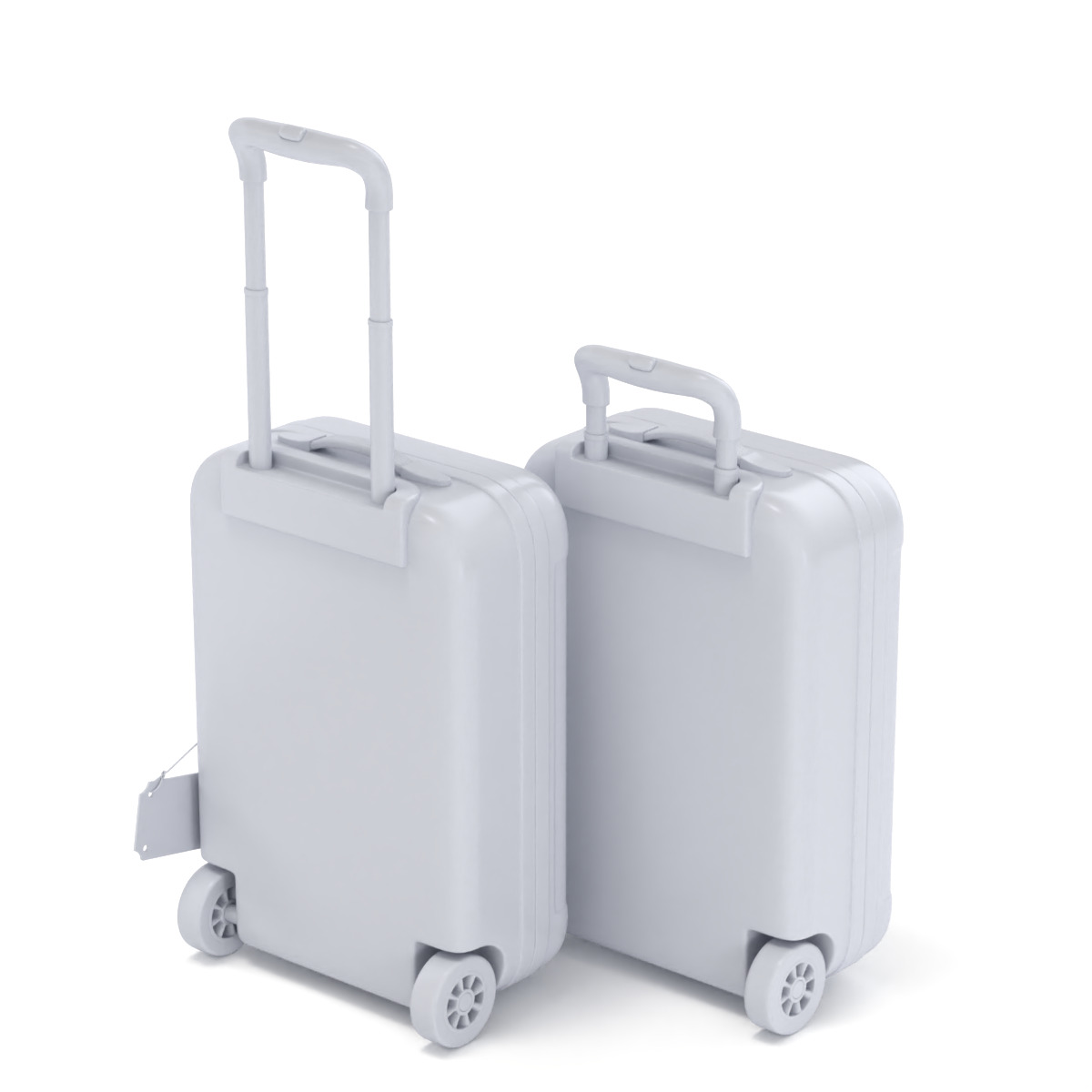 Suitcase Luggage Trolley 3D model_4