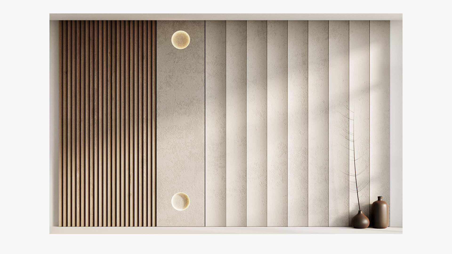 Wall Panels set 3D model_5