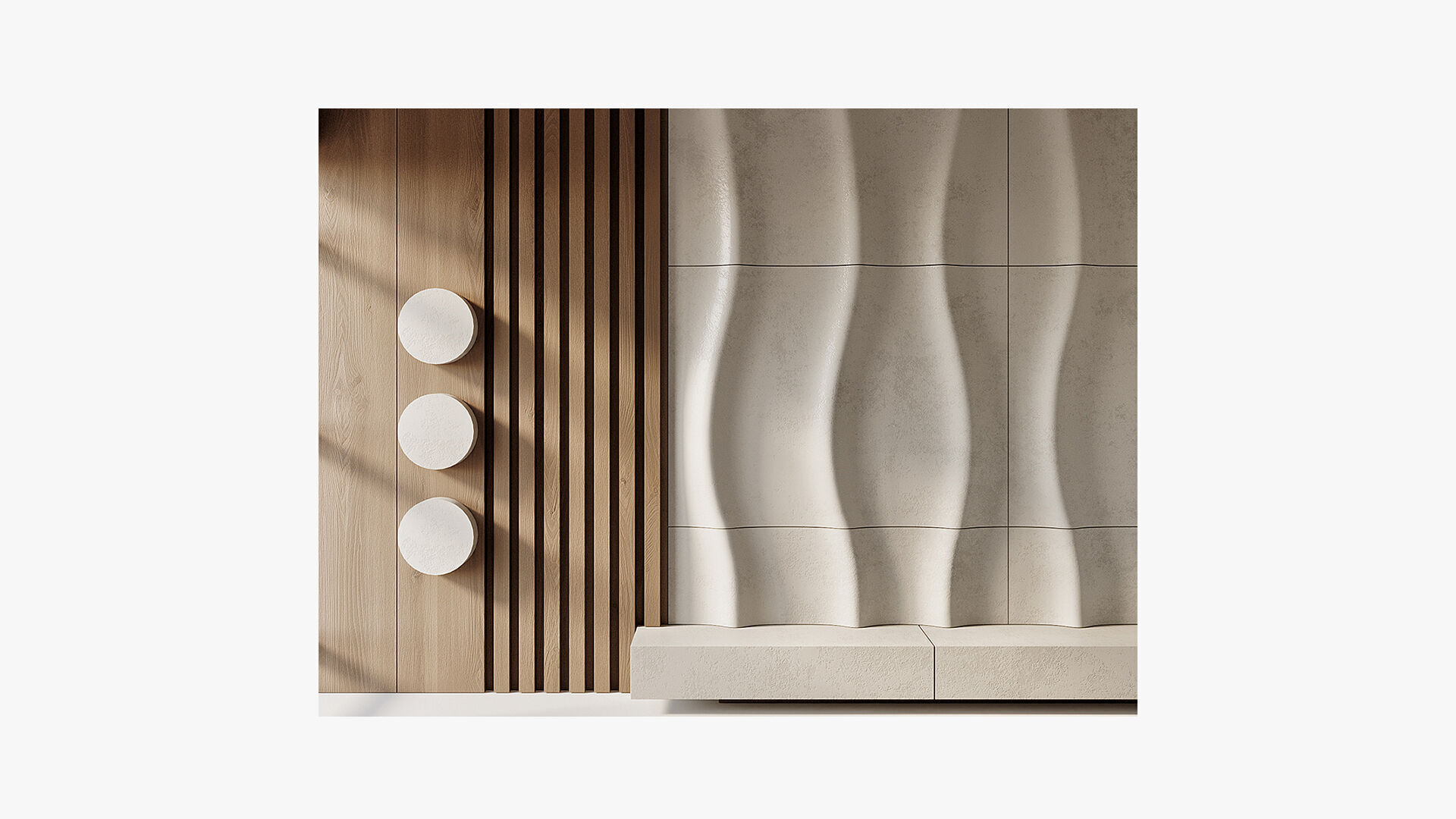 Wall Panels set 3D model_2