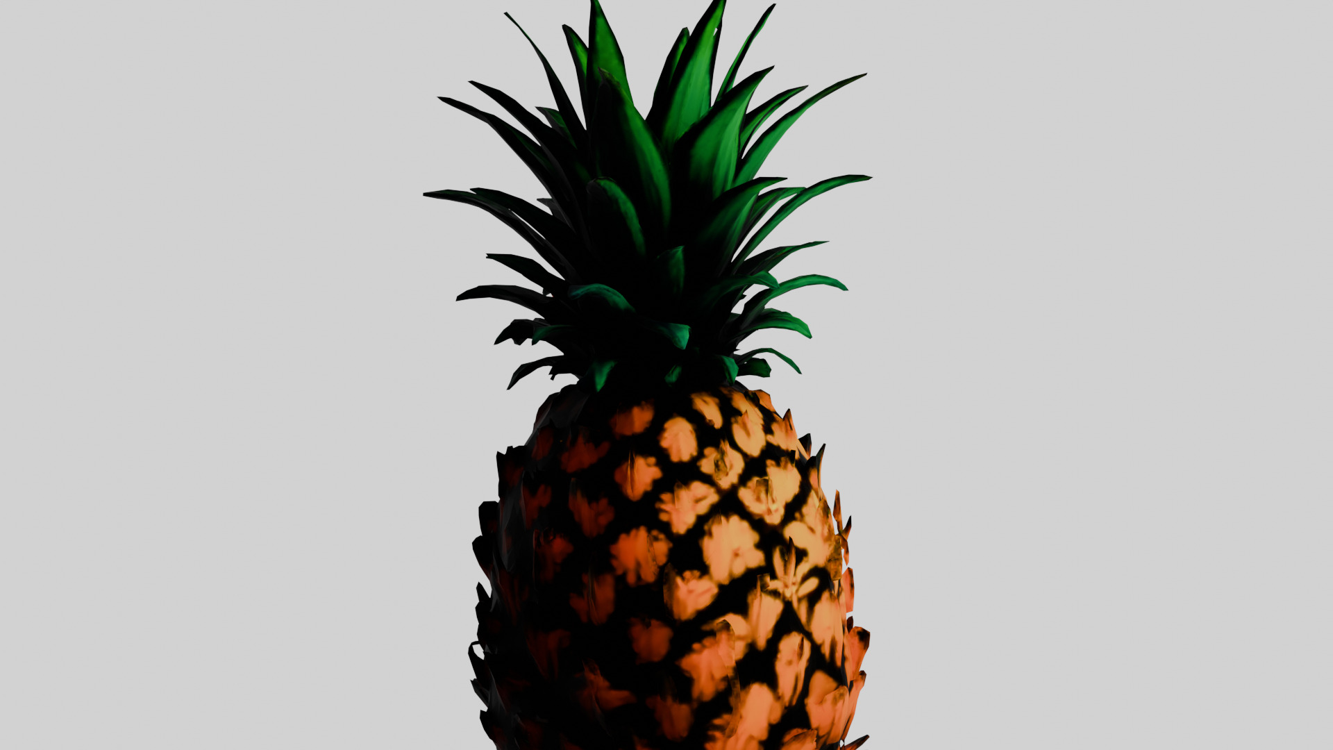 Cartoon Pineapple 3D model_3