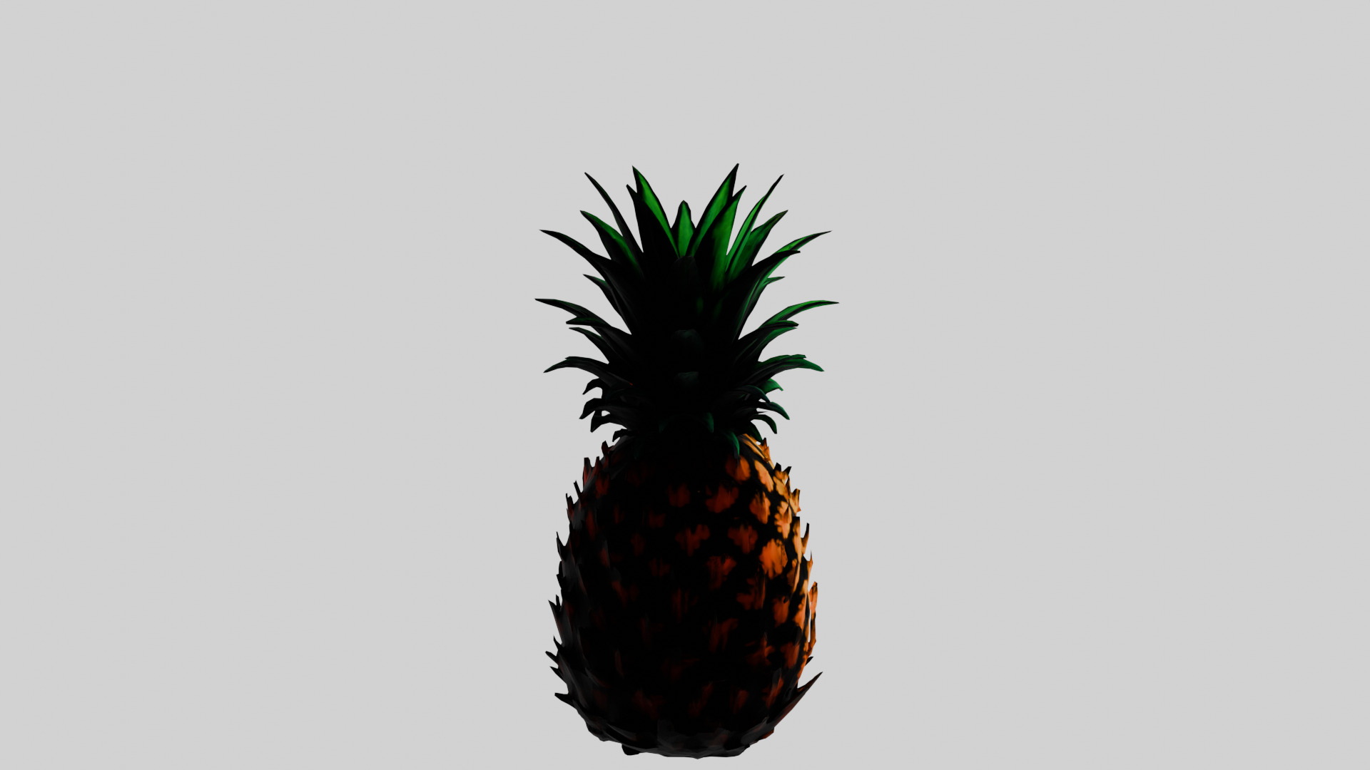 Cartoon Pineapple 3D model_2