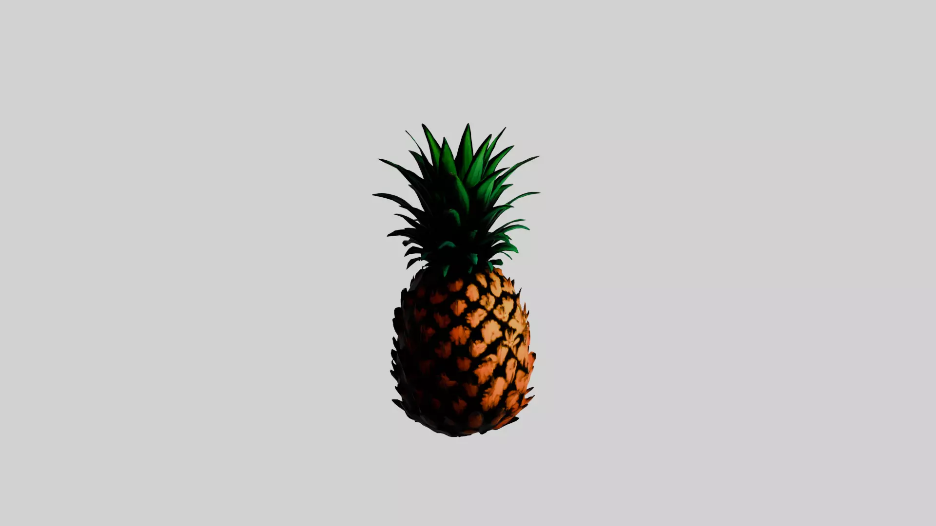 Cartoon Pineapple 3D model_0