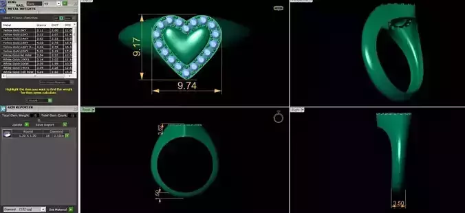 HS stamp ring 3D print model