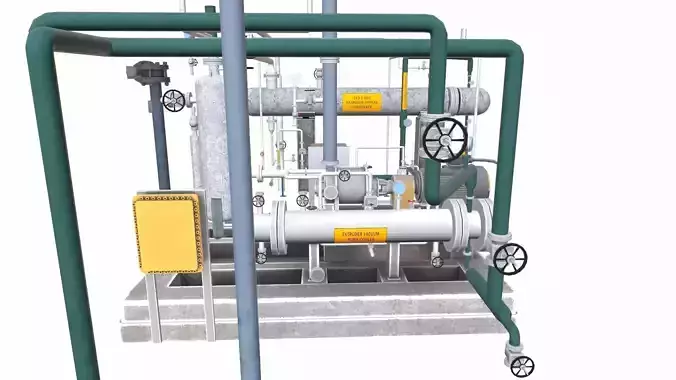 Extruder Vacuum Condenser Low-poly 3D model