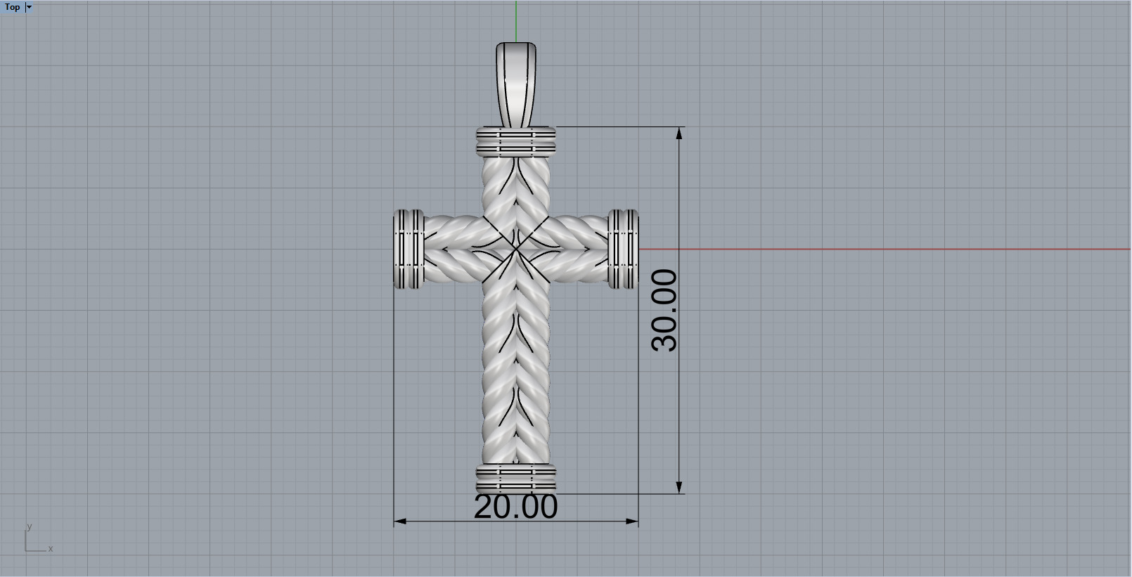 rope cross model 694 3D print model_5
