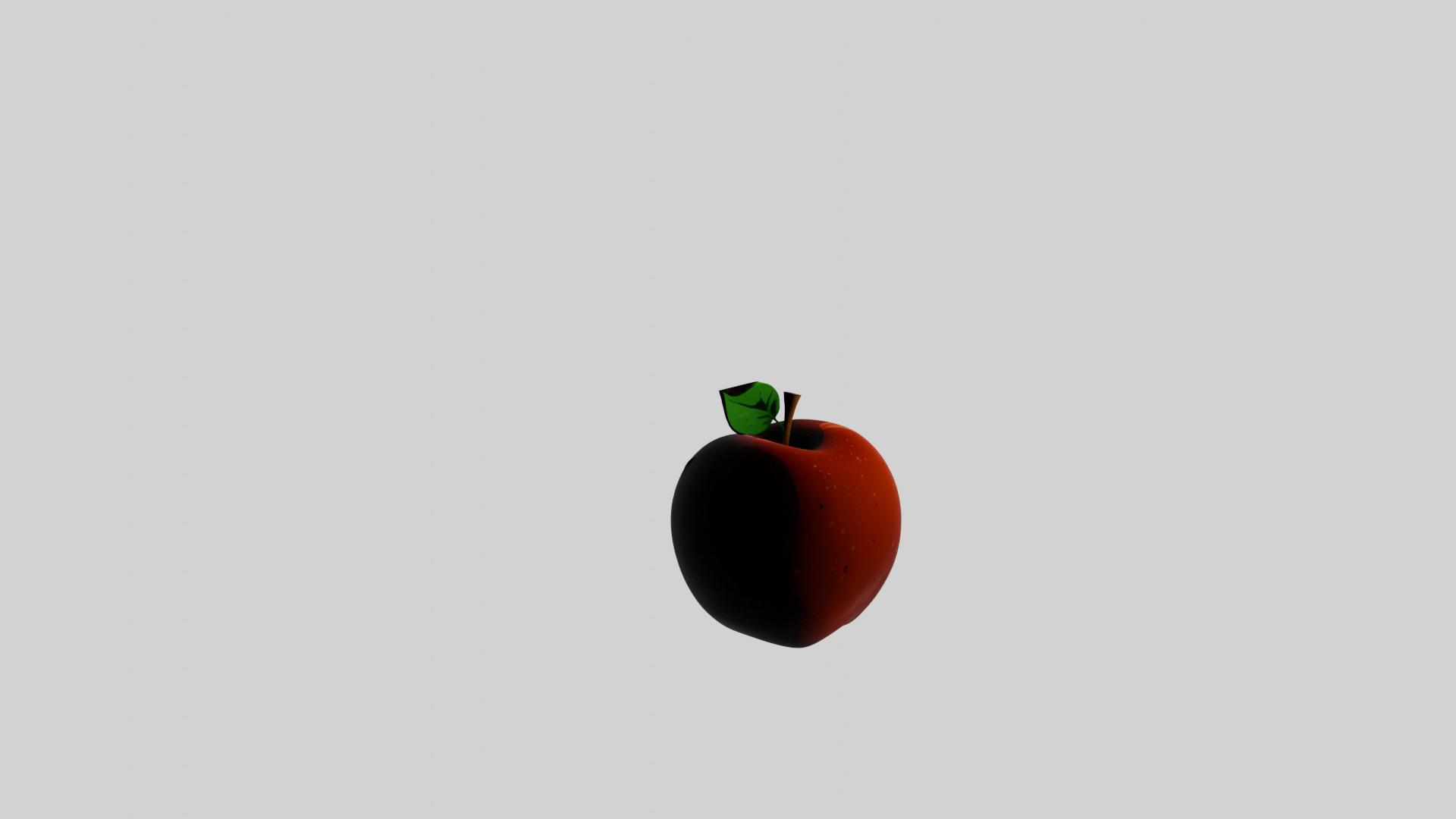 Cartoon Red Apple 3D model_3