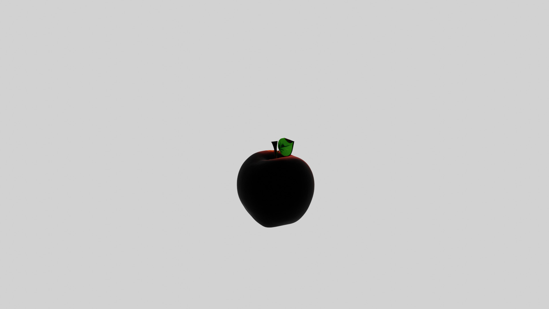 Cartoon Red Apple 3D model_4