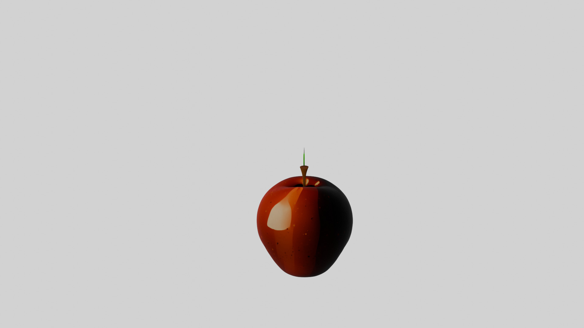 Cartoon Red Apple 3D model_7