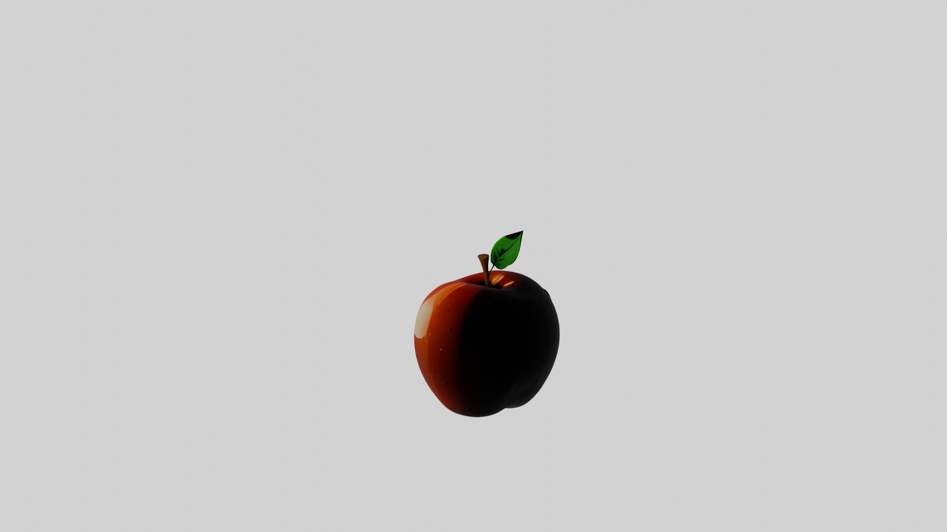 Cartoon Red Apple 3D model_6