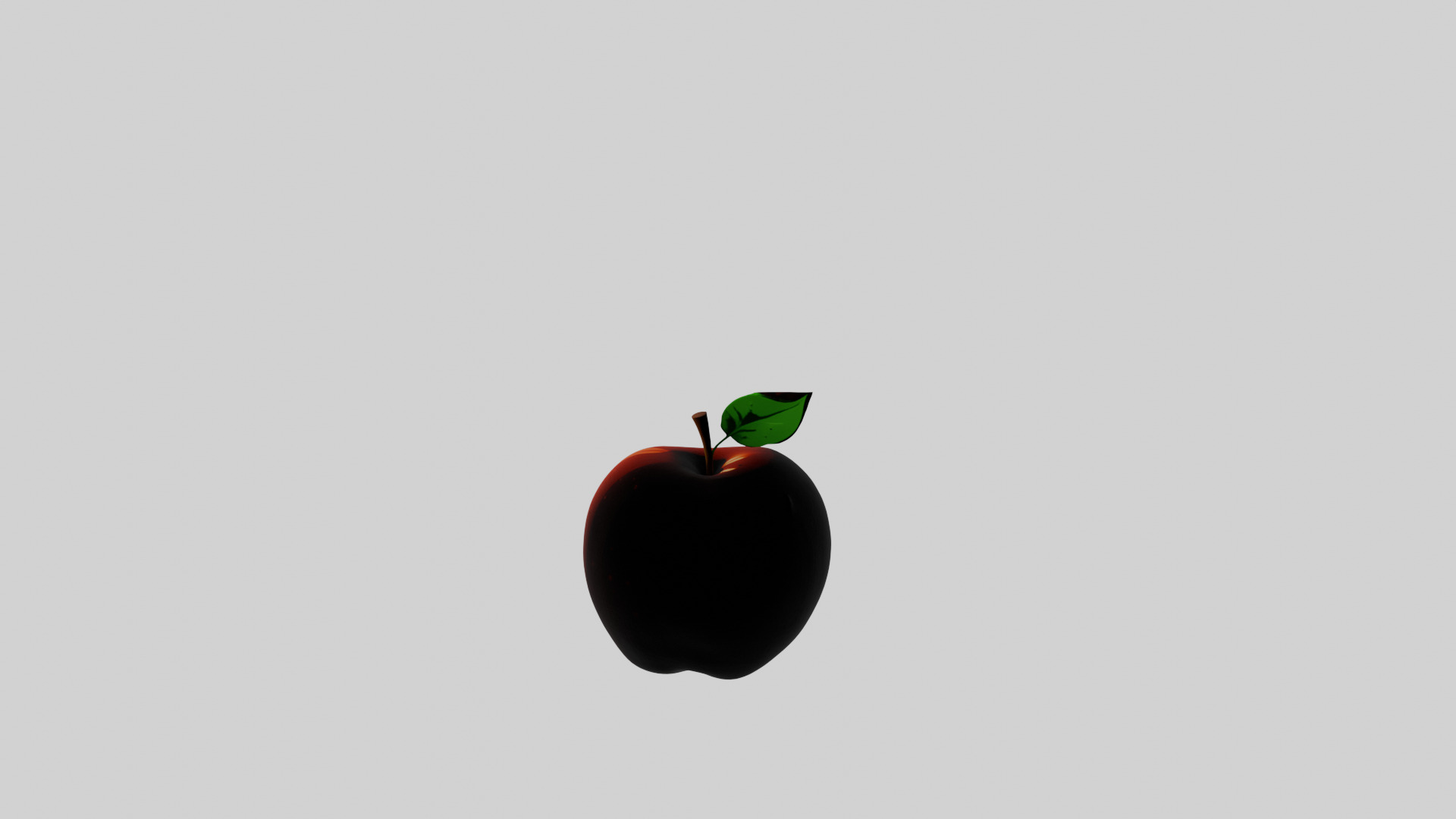 Cartoon Red Apple 3D model_5
