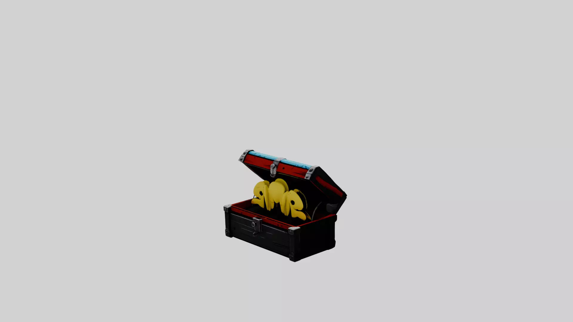 Cartoon Chest 3D model_0