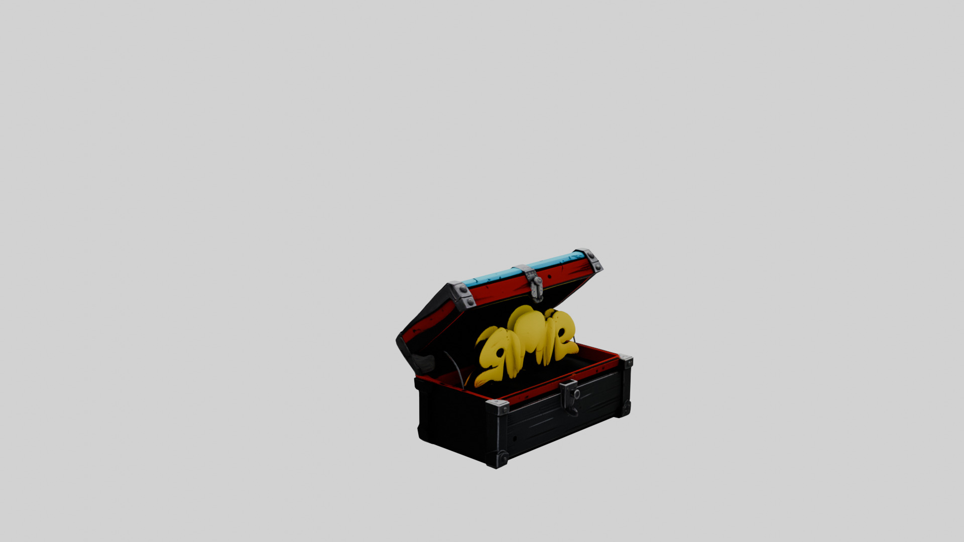 Cartoon Chest 3D model_3