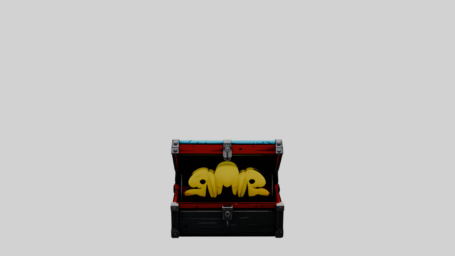 Cartoon Chest 3D model_1