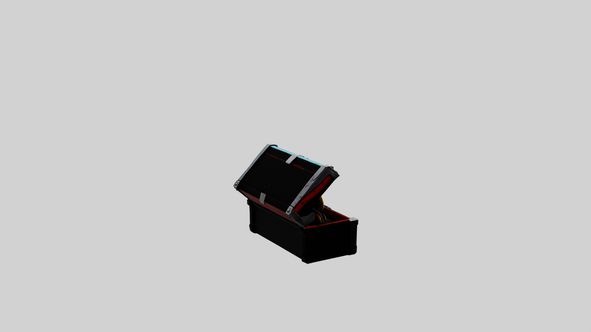 Cartoon Chest 3D model_4