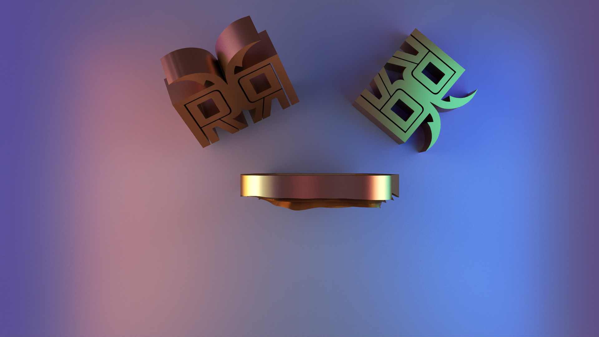 Modern Flow Mirror Frame 3D print model_3