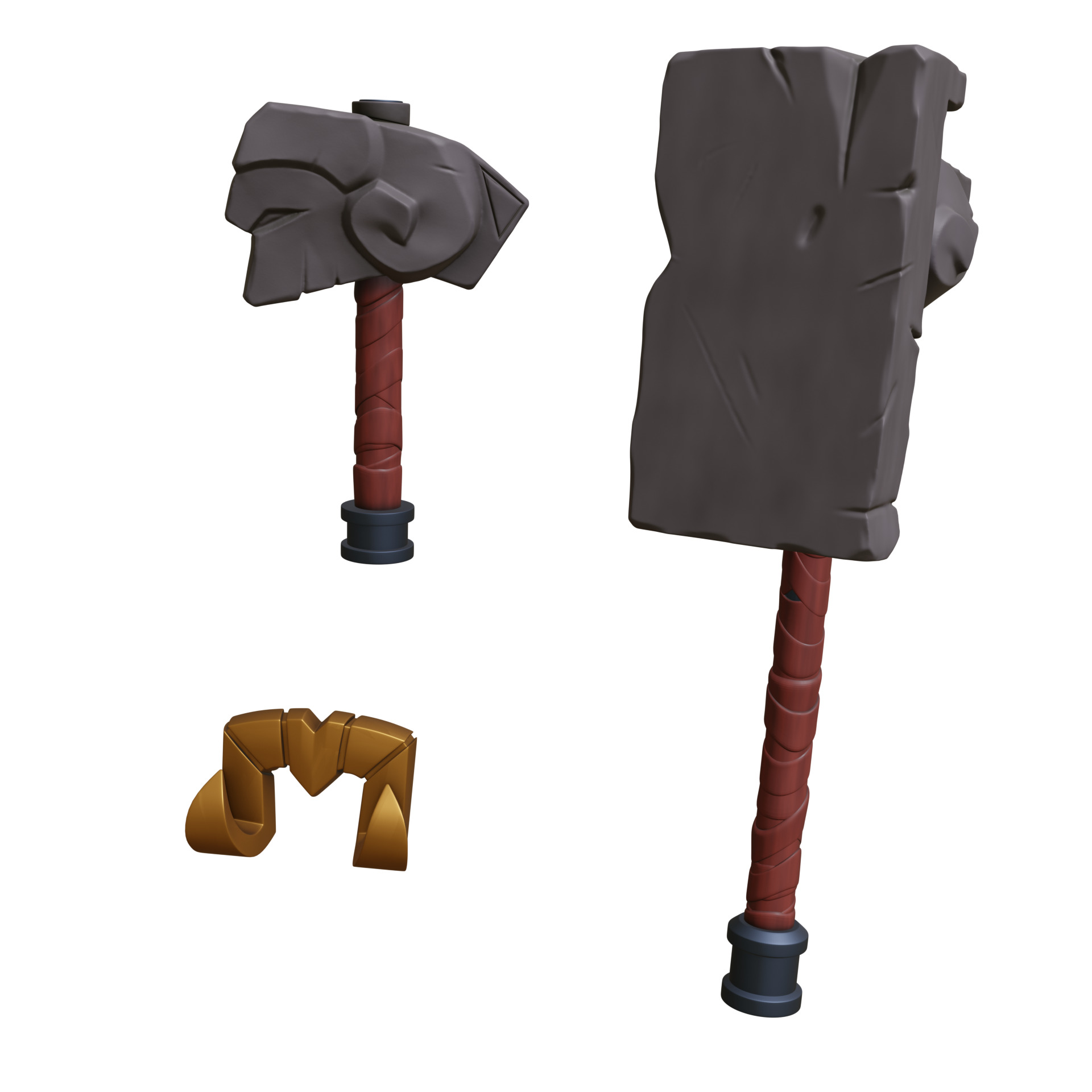 Ornn horns weapon hammer anvil cosplay 3D print model_3