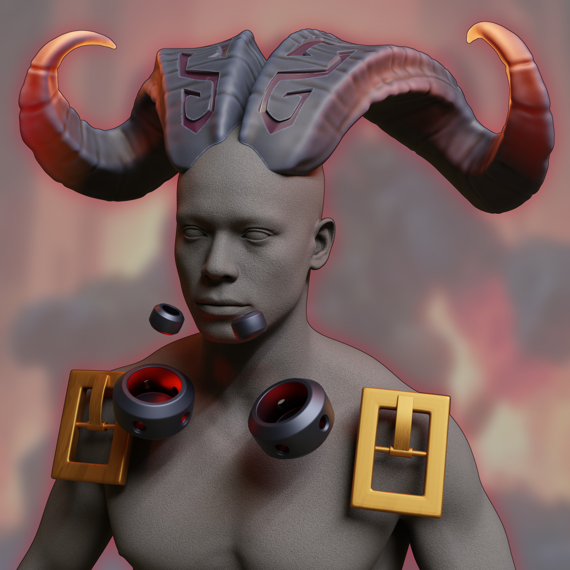 Ornn horns weapon hammer anvil cosplay 3D print model_4