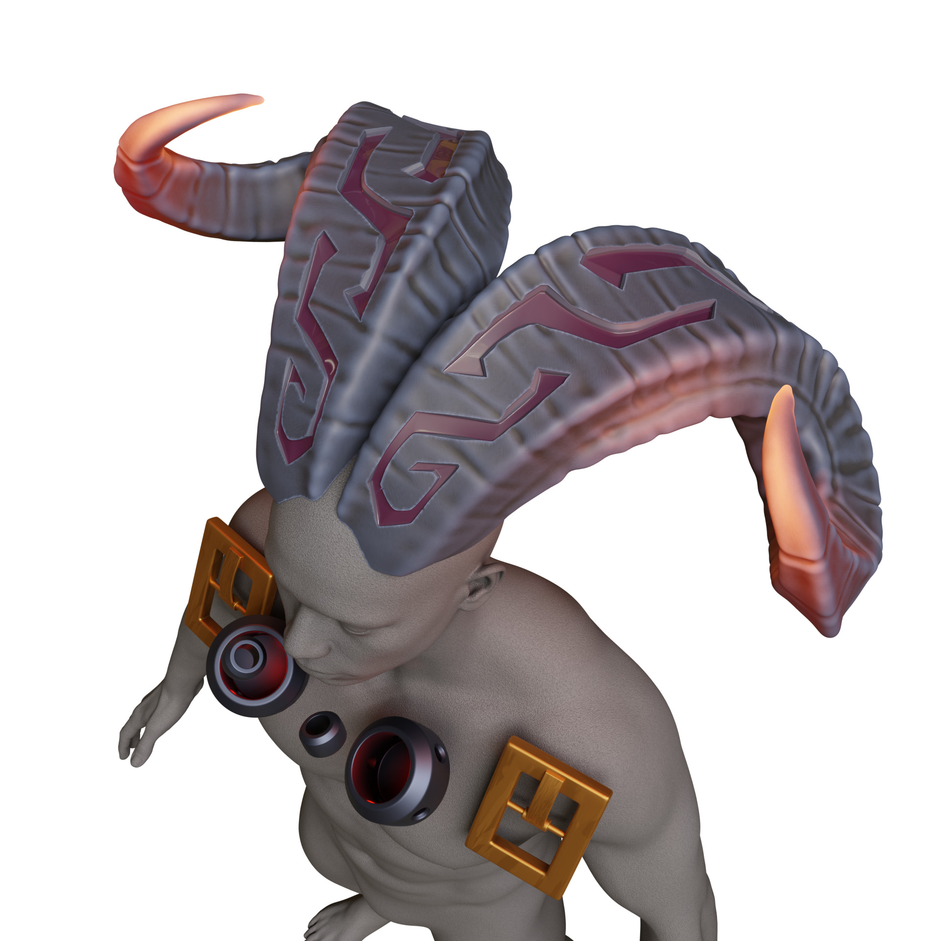 Ornn horns weapon hammer anvil cosplay 3D print model_27