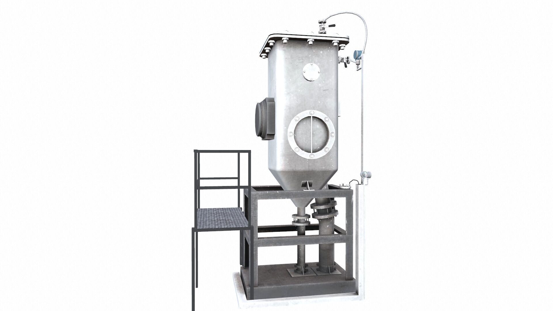 Extruder Vent Filter Low-poly 3D model_4