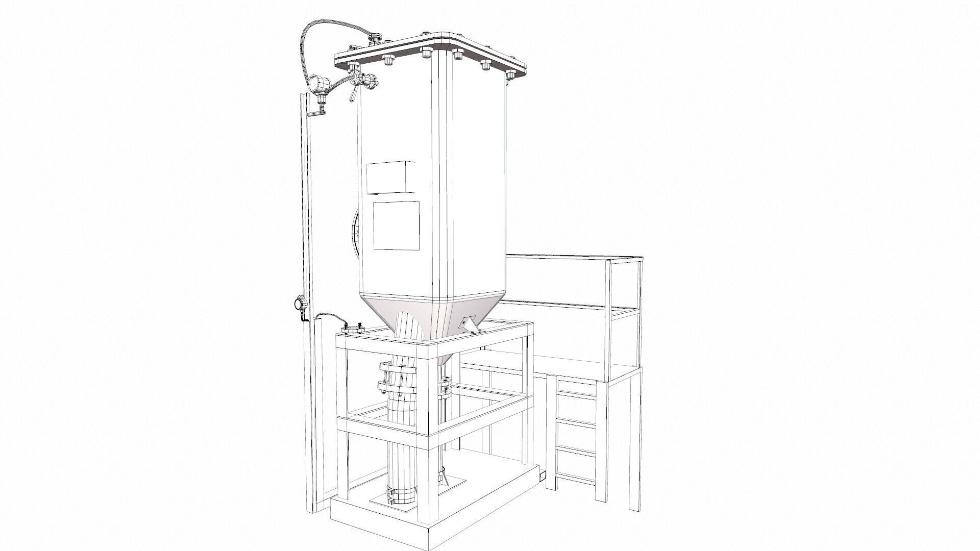 Extruder Vent Filter Low-poly 3D model_8