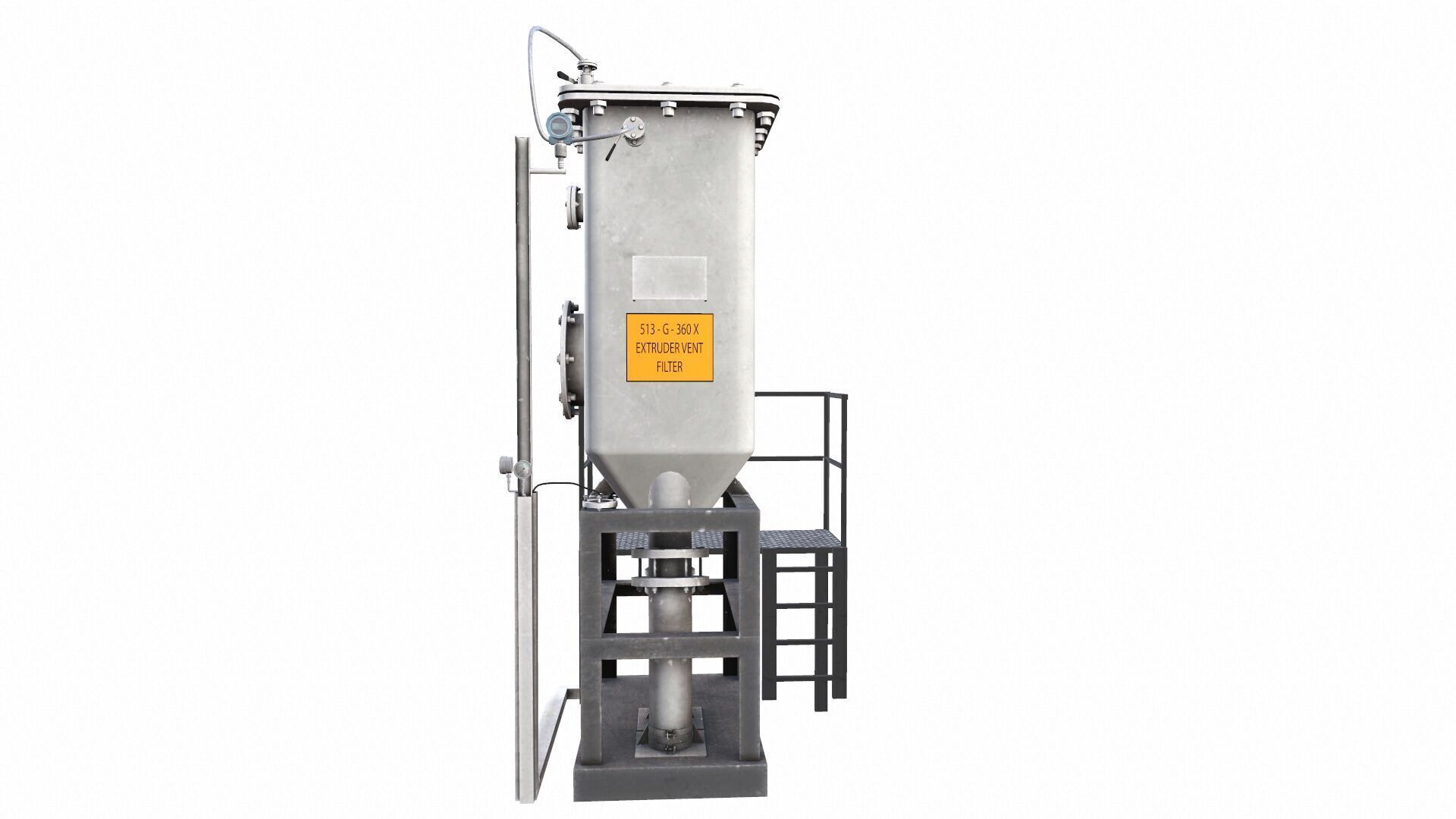 Extruder Vent Filter Low-poly 3D model_2