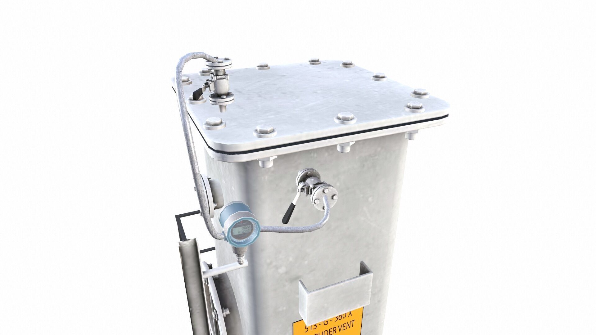 Extruder Vent Filter Low-poly 3D model_6