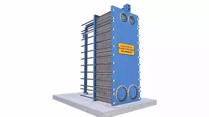 Heat Exchanger Low-poly 3D model
