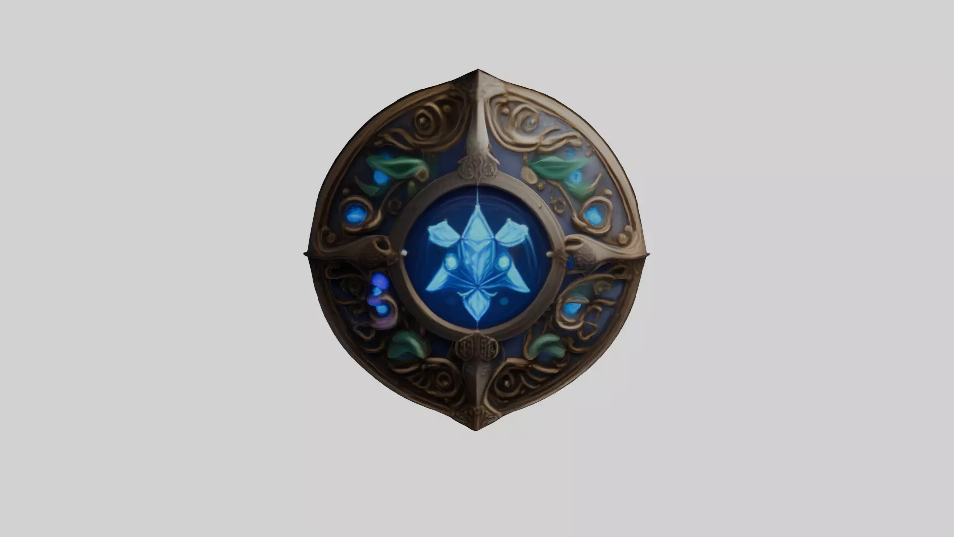Arcane Guardian Shield Mystic 3D Asset 3D model_0