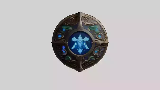 Arcane Guardian Shield Mystic 3D Asset 