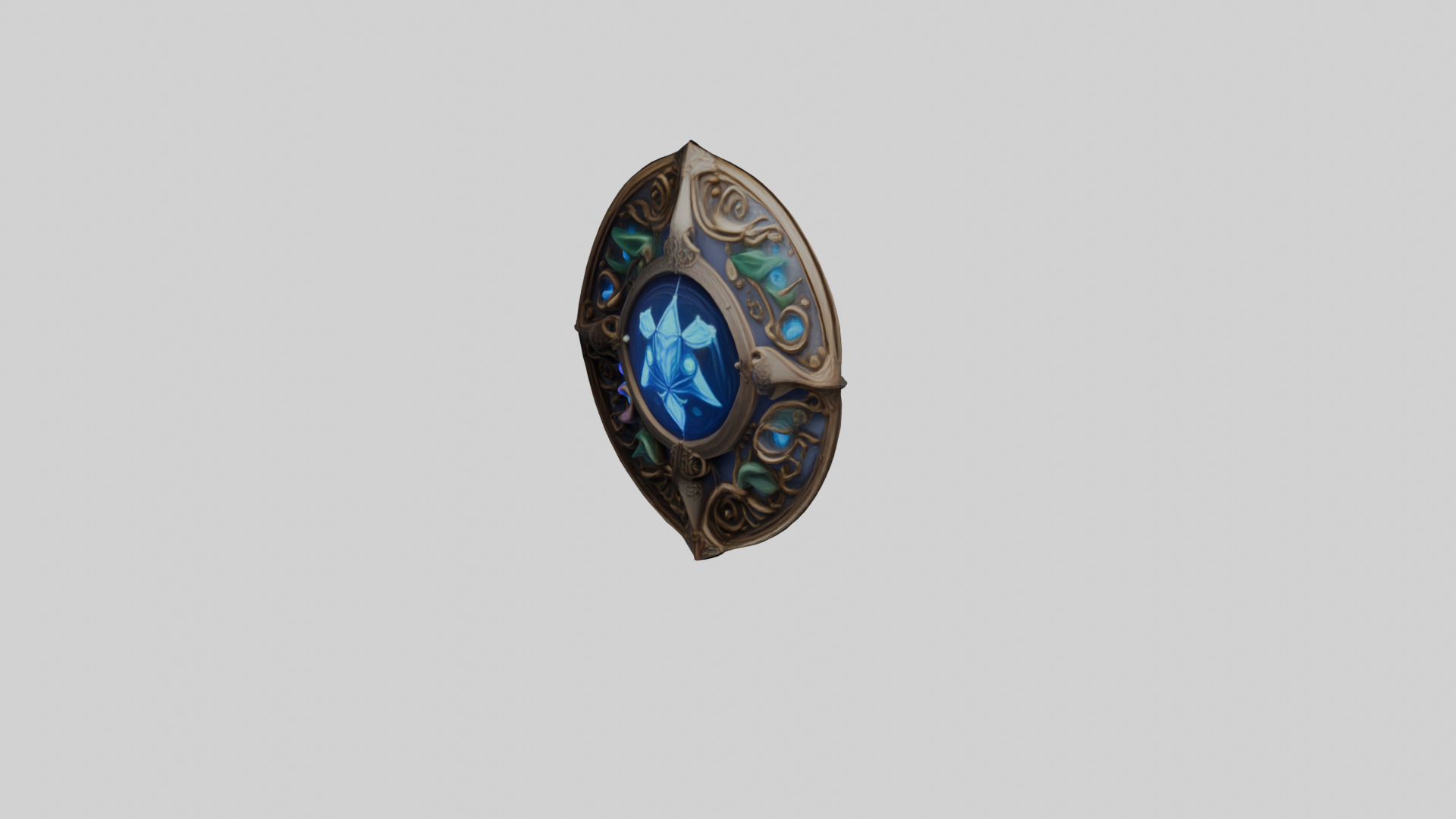 Arcane Guardian Shield Mystic 3D Asset 3D model_1