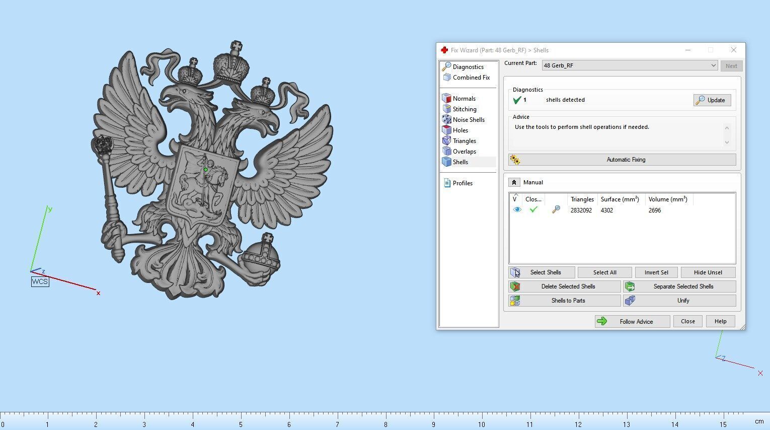 Russian Coat of arms gerb 3D print model_4