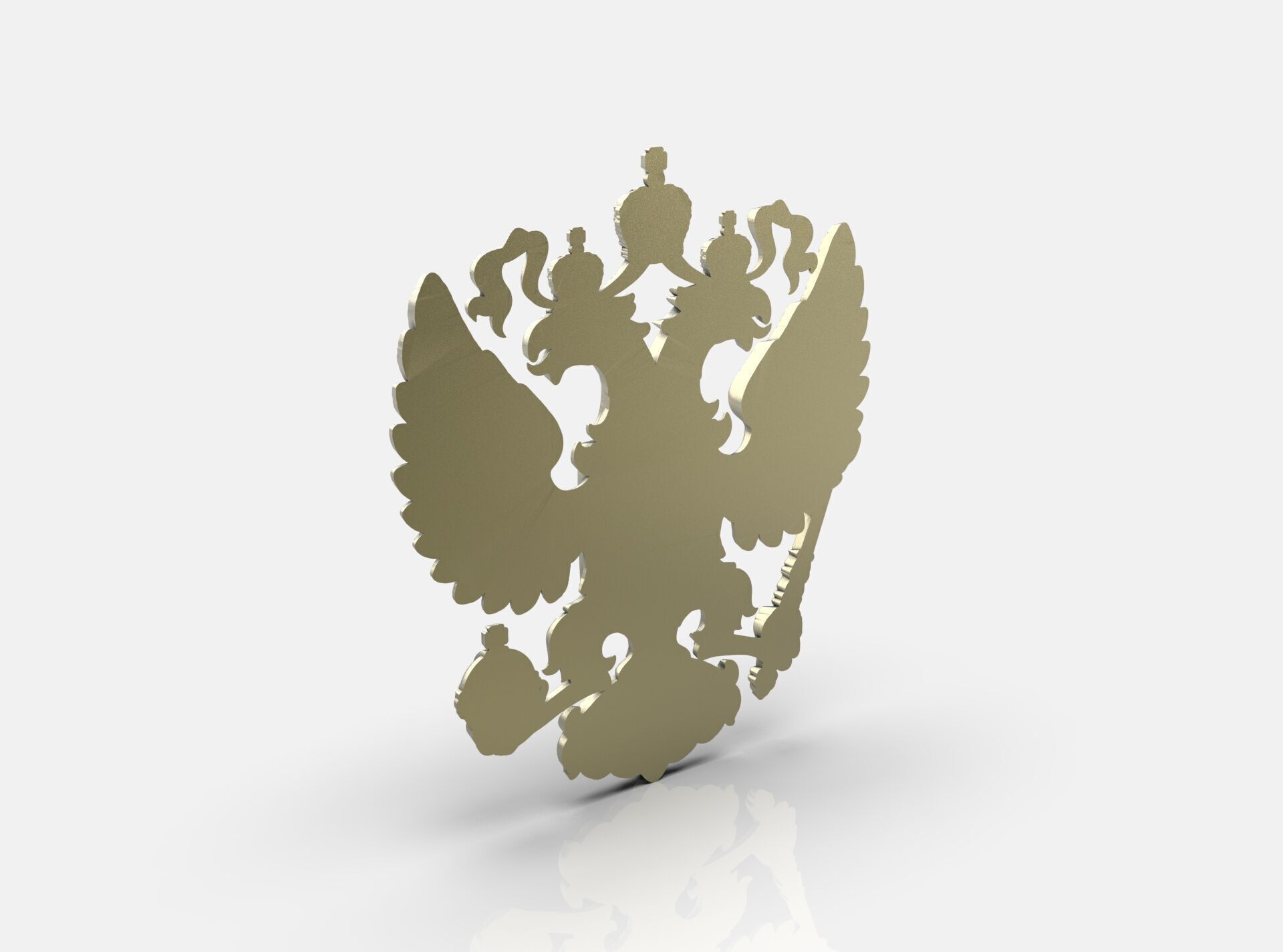 Russian Coat of arms gerb 3D print model_2