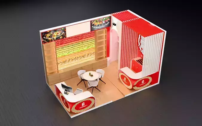 Modern Exhibition Stall Design 3x5m Height 3m