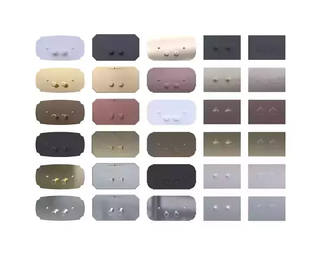 Flush Plate Set 1 for Installation Buttons Geberit  3D model
