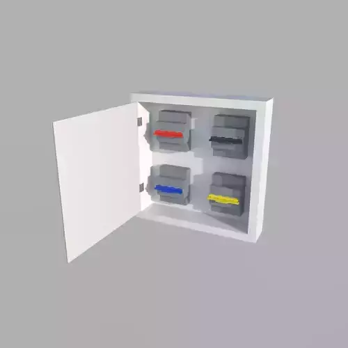 electric distribution box Low-poly 3D model