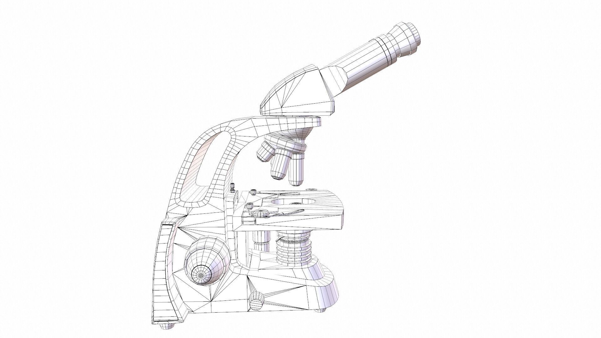 Microscope 2 Basic Low-poly 3D model_13
