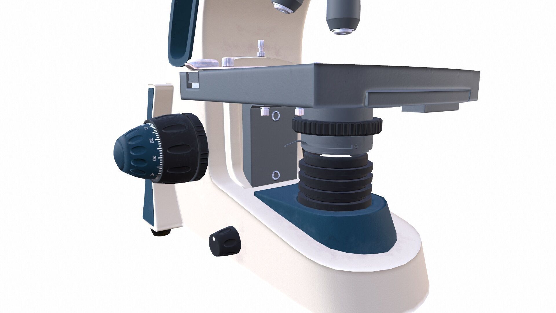 Microscope 2 Basic Low-poly 3D model_7
